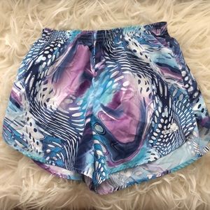Blue And Purple Boa Shorts Size XS